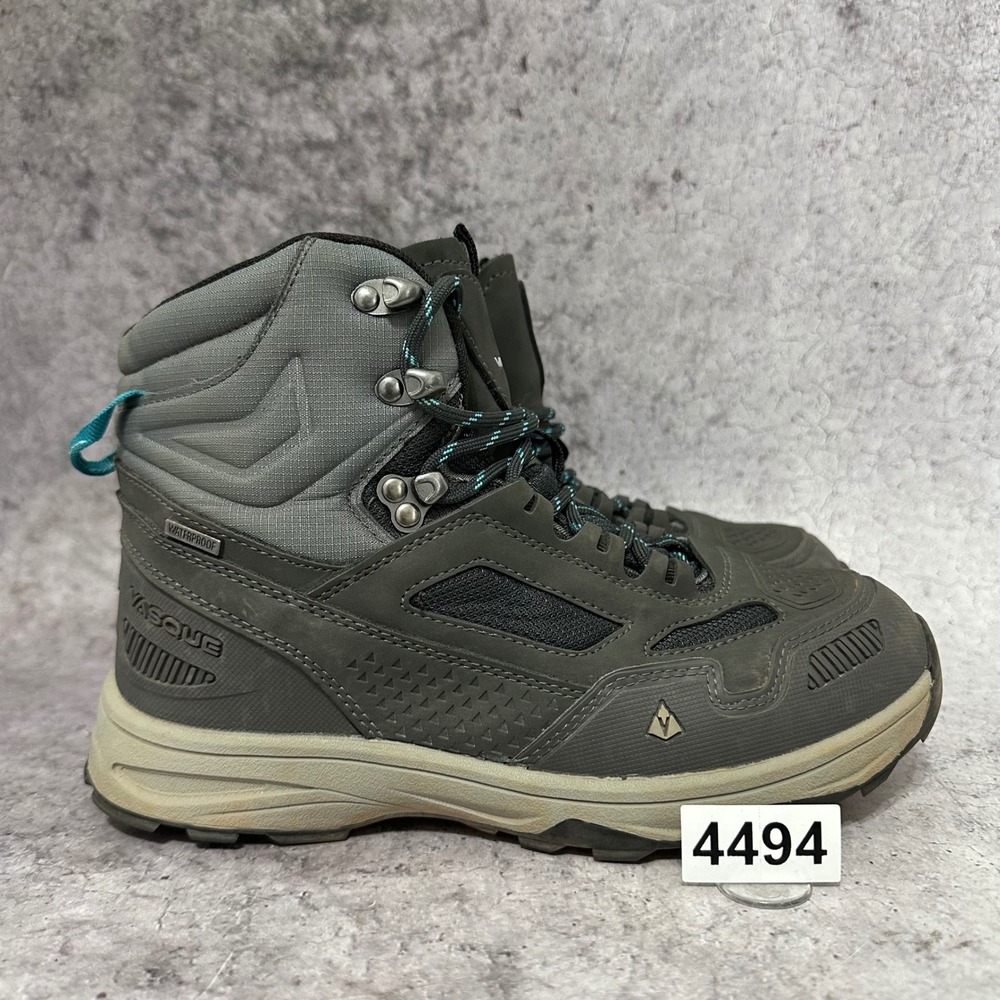 Vasque Breeze AT Hiking Boots Kids 6 Grey Magnet Baltic Waterproof Trail Shoes